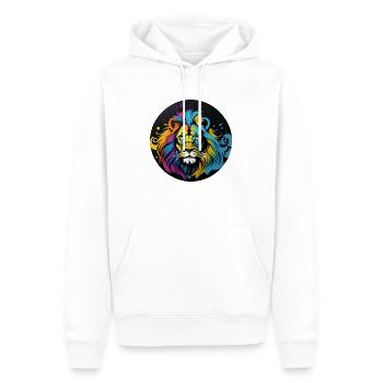 Löwe im Popartstil - Männer Premium Bio Hoodie - Weiß - Vorne - Nico (187cm)