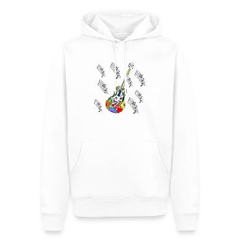 Gitarre - Männer Premium Bio Hoodie - Weiß - Vorne - Nico (187cm)