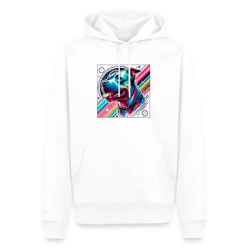 Dog profile - Men’s Premium Organic Hoodie - white - Front - Nico (187cm)