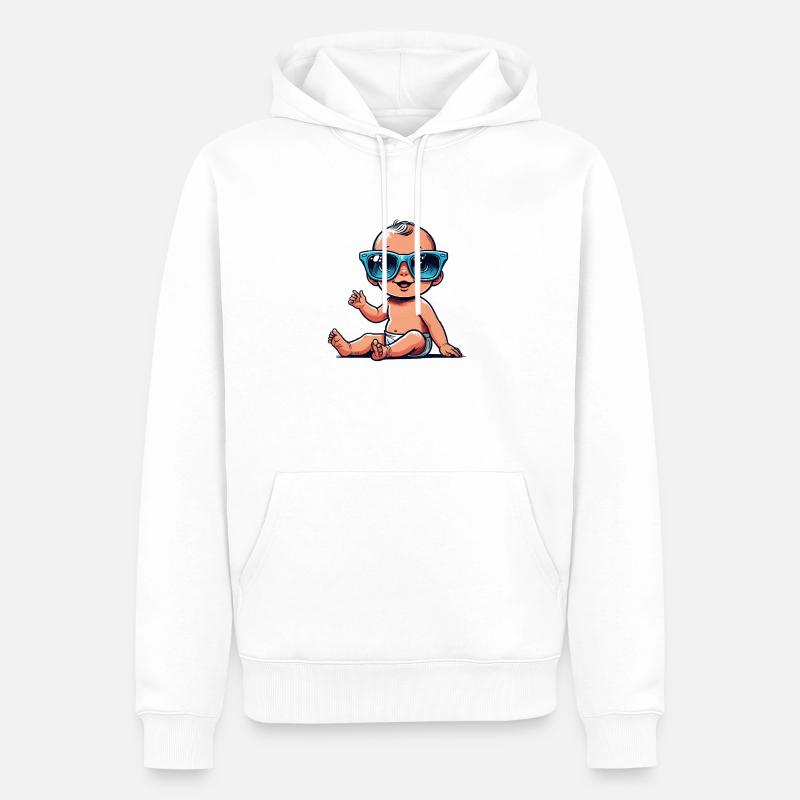 Bande dessinée pour bébé - Sweat à capuche Premium bio Homme - blanc