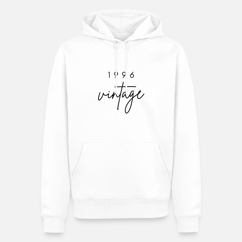 Anniversaire 1996 vintage - Sweat à capuche Premium bio Homme - blanc