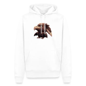 Bande dessinée Eagle - Sweat à capuche Premium bio Homme - blanc - Devant - Nico (187cm)
