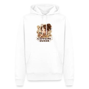 KAFFEE-MÄDCHEN - Männer Premium Bio Hoodie - Weiß - Vorne - Nico (187cm)