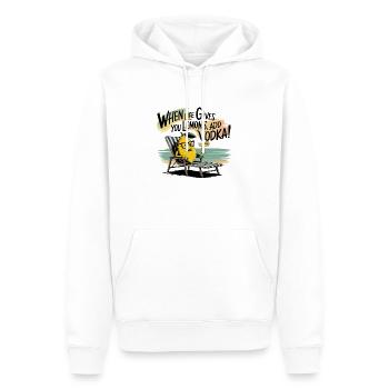 Wenn das Leben dir Zitronen gibt, füge Wodka hinzu - Männer Premium Bio Hoodie - Weiß - Vorne - Nico (187cm)