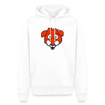 Fuchs Große Augen Erschrocken Glücklich Angst Cool - Männer Premium Bio Hoodie - Weiß - Vorne - Nico (187cm)