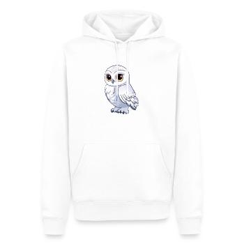 Hibou blanc - Sweat à capuche Premium bio Homme - blanc - Devant - Nico (187cm)