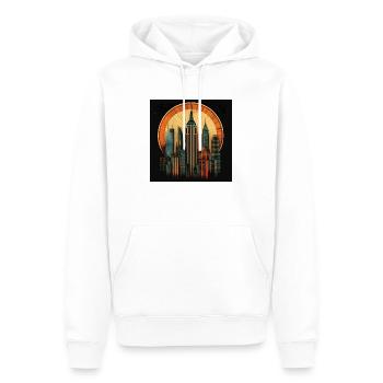 New York Art Deco - Männer Premium Bio Hoodie - Weiß - Vorne - Nico (187cm)