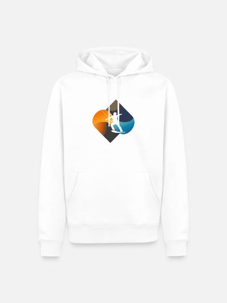 Wakeboarding Wakeboarden - Männer Premium Bio Hoodie - Weiß