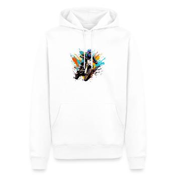 Motocross - Männer Premium Bio Hoodie - Weiß - Vorne - Nico (187cm)