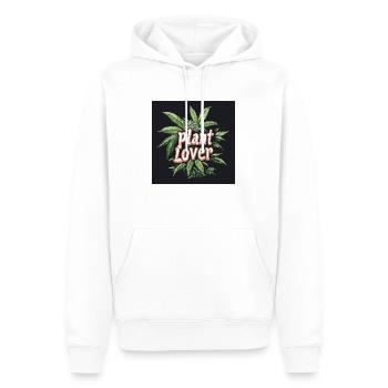 Amateur de canabis - Sweat à capuche Premium bio Homme - blanc - Devant - Nico (187cm)