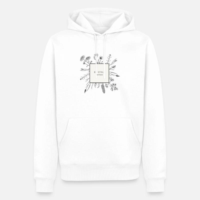 Restez tranquille et sachez - Sweat à capuche Premium bio Homme - blanc