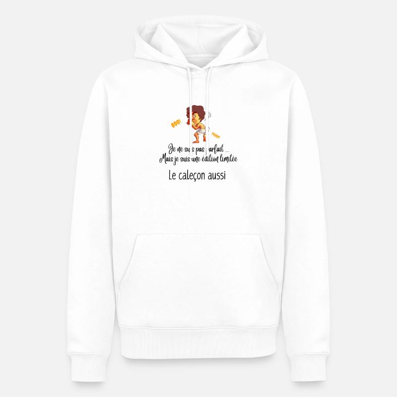 Je ne suis pas parfait - Sweat à capuche Premium bio Homme - blanc