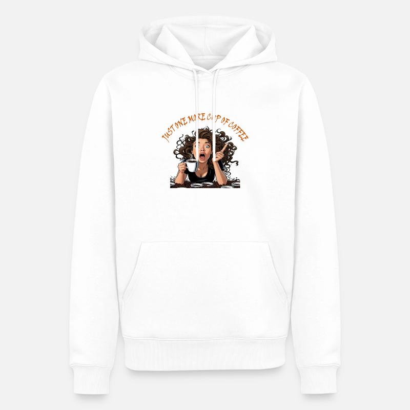 Nur eine weitere Tasse Kaffee - Männer Premium Bio Hoodie - Weiß