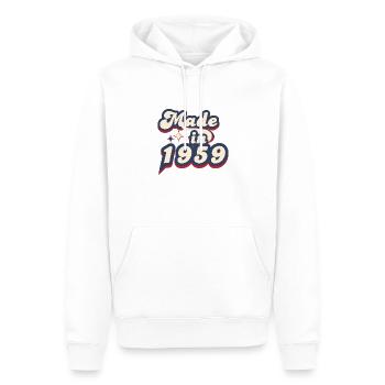 Hergestellt im Jahr 1959 Retro - Männer Premium Bio Hoodie - Weiß - Vorne - Nico (187cm)