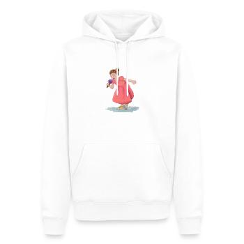 Mädchen mit Kleid und Eis - Männer Premium Bio Hoodie - Weiß - Vorne - Nico (187cm)