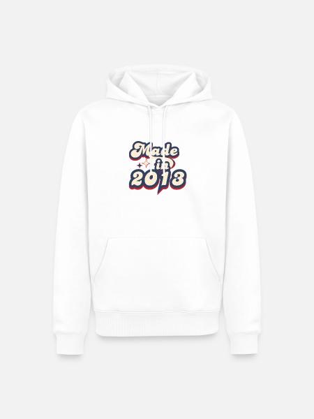 Made in 2013 retro - Men’s Premium Organic Hoodie - white