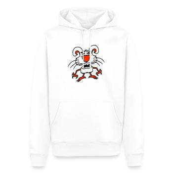 Hase Monster Böse Gefährlich Cool Halloween Horror - Männer Premium Bio Hoodie - Weiß - Vorne - Nico (187cm)