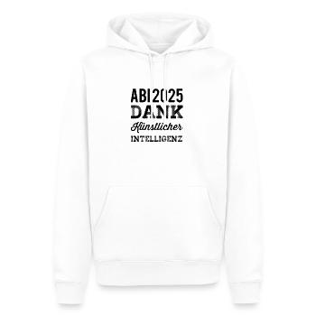 ABI 2025 - Männer Premium Bio Hoodie - Weiß - Vorne - Nico (187cm)