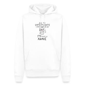 Unfortunately Awake Kitten - Sweat à capuche Premium bio Homme - blanc - Devant - Nico (187cm)
