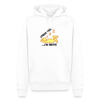 Ich kann nicht, ich habe ein Nickerchen gemacht - Männer Premium Bio Hoodie - Weiß - Vorne - Nico (187cm)