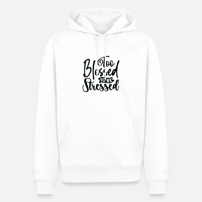 gesegnet - Männer Premium Bio Hoodie - Weiß