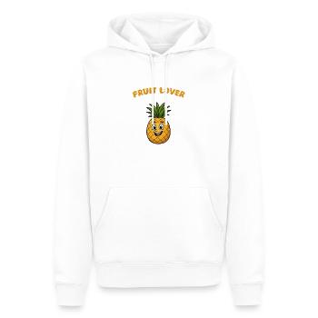 Pineapple - Men’s Premium Organic Hoodie - white - Front - Nico (187cm)