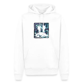 Randonneurs Randonneurs Trekkeurs - Sweat à capuche Premium bio Homme - blanc - Devant - Nico (187cm)