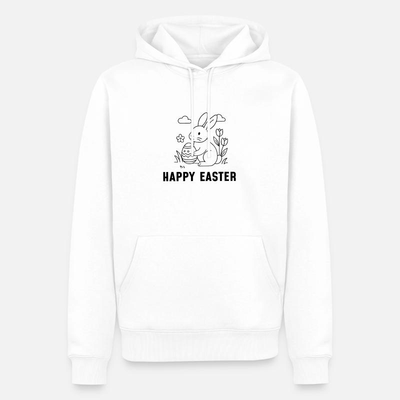 Happy Easter - Männer Premium Bio Hoodie - Weiß