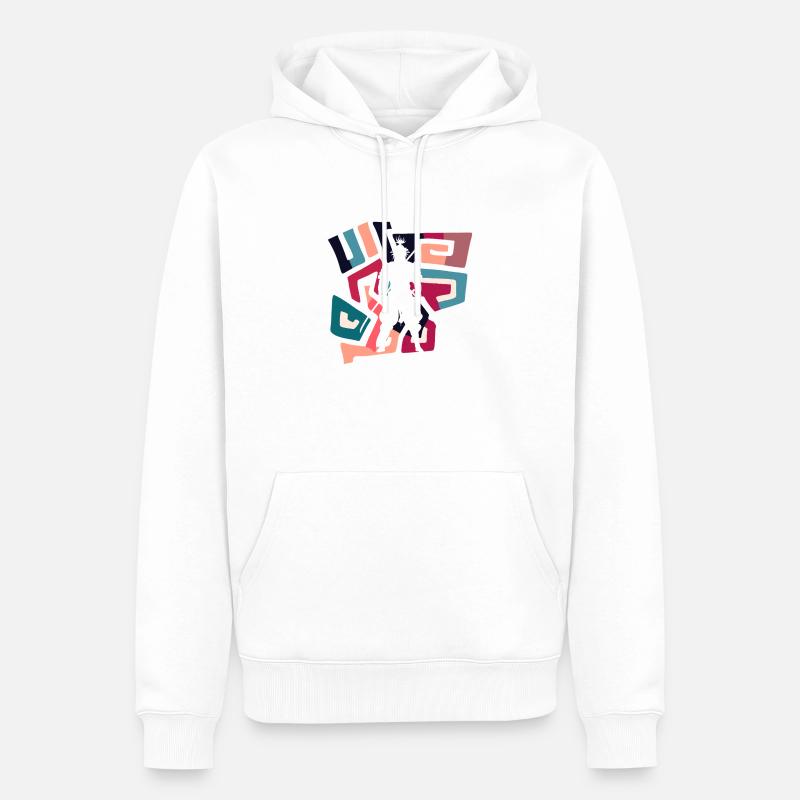 Samurai Ninja - Männer Premium Bio Hoodie - Weiß