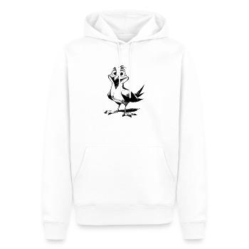 Mignon flottant homme drôle mouettes oiseau - Sweat à capuche Premium bio Homme - blanc - Devant - Nico (187cm)