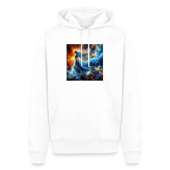 Femme Divine - Sweat à capuche Premium bio Homme - blanc - Devant - Nico (187cm)