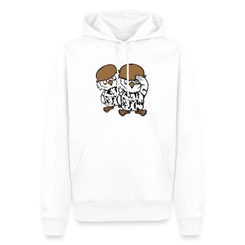 2 Eulen Soldat Militär Krieg Helm Armee zwei Team - Männer Premium Bio Hoodie - Weiß - Vorne - Nico (187cm)