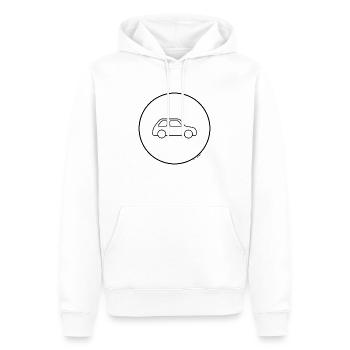 einfach ein Auto - Männer Premium Bio Hoodie - Weiß - Vorne - Nico (187cm)