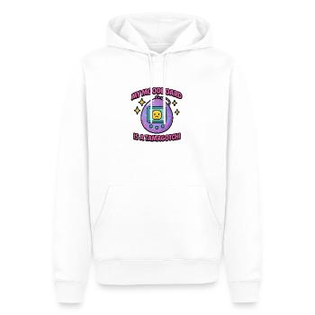 Moodgotschi - Männer Premium Bio Hoodie - Weiß - Vorne - Nico (187cm)