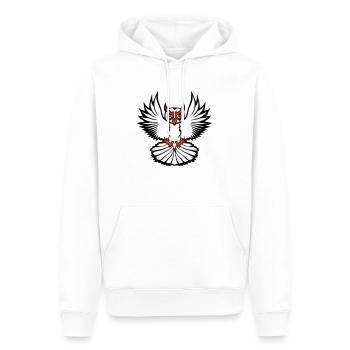 hibou oiseau aigle hibou hibou oiseau de nuit chouette effraie volant cool - Sweat à capuche Premium bio Homme - blanc - Devant - Nico (187cm)
