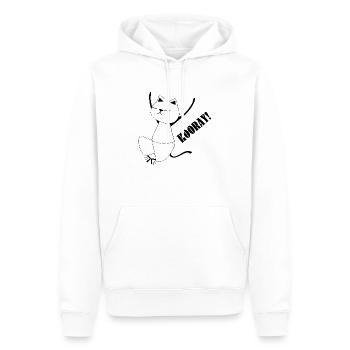 Nekochan Antonio Hourra ! - Sweat à capuche Premium bio Homme - blanc - Devant - Nico (187cm)