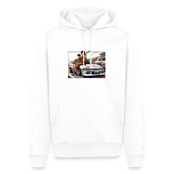 頭 Kashira Racer - Männer Premium Bio Hoodie - Weiß - Vorne - Nico (187cm)