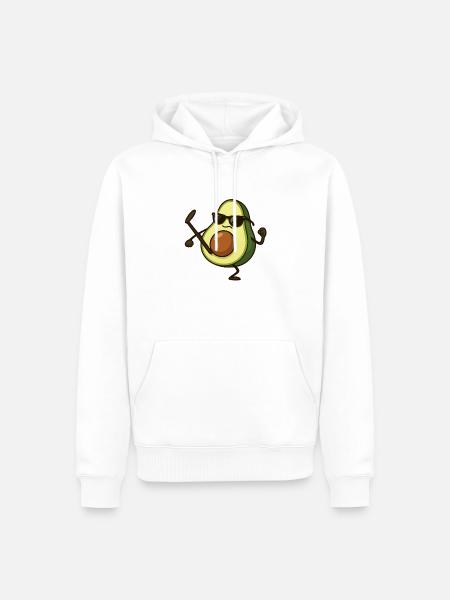 Avocado Karate - Men’s Premium Organic Hoodie - white