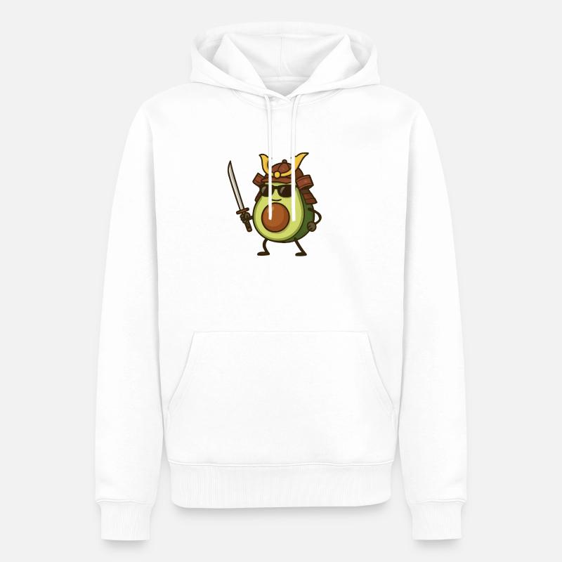 Avocat Samouraï - Sweat à capuche Premium bio Homme - blanc