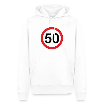 50. Geburtstag, 50er - Männer Premium Bio Hoodie - Weiß - Vorne - Nico (187cm)