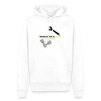 Visser au lieu de dormir, je rêve de couple - Sweat à capuche Premium bio Homme - blanc - Devant - Nico (187cm)