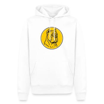 Mastif - Männer Premium Bio Hoodie - Weiß - Vorne - Nico (187cm)