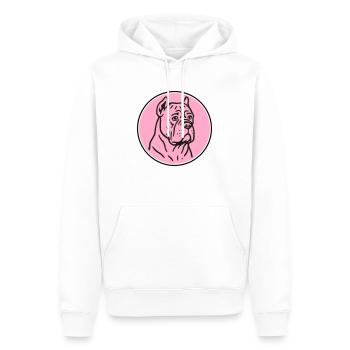 Mastif - Männer Premium Bio Hoodie - Weiß - Vorne - Nico (187cm)