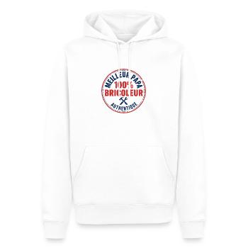 Best Dad Handyman, Father's Day Gift - Men’s Premium Organic Hoodie - white - Front - Nico (187cm)