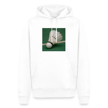 Sport - Badminton - Sweat à capuche Premium bio Homme - blanc - Devant - Nico (187cm)