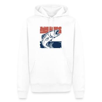 La basse et le drapeau néerlandais - Sweat à capuche Premium bio Homme - blanc - Devant - Nico (187cm)