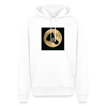Sport - Badminton - Sweat à capuche Premium bio Homme - blanc - Devant - Nico (187cm)
