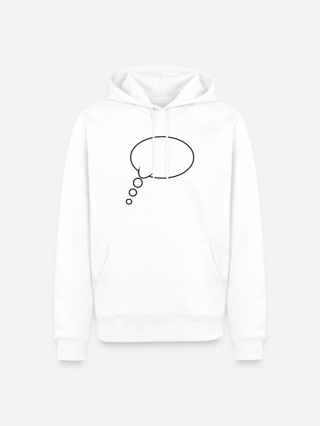 Pensée : Bubble Design - Sweat à capuche Premium bio Homme - blanc