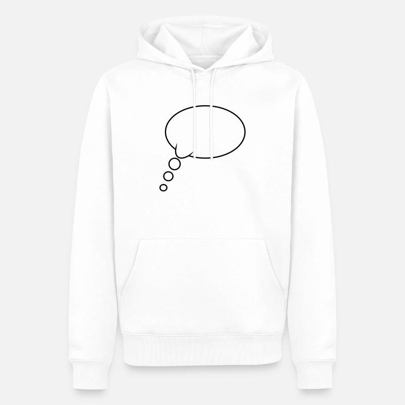 Pensée : Bubble Design - Sweat à capuche Premium bio Homme - blanc