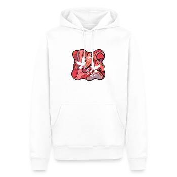 Dove Pigeon Egg Peace Sign - Men’s Premium Organic Hoodie - white - Front - Nico (187cm)
